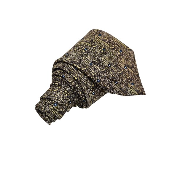 Charing Cross Brown Paisley Silk Tie - Picture 2 of 6